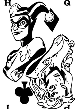 Harley Quinn and Poison Ivy stencil