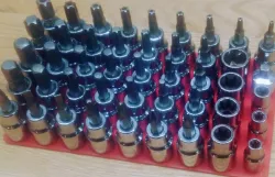 Hex/torx socket bit organizer