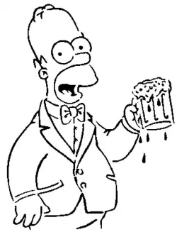 Homer Simpson stencil 5