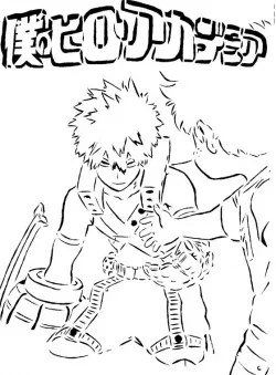 Katsuki Bakugo stencil 2