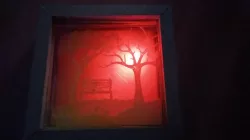 LIGHTBOX - banco con árboles