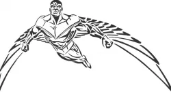 Marvel Falcon stencil 2