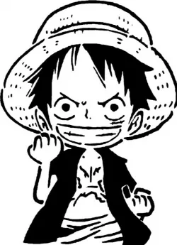 Monkey D. Luffy stencil 4