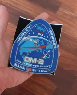 NASA SpaceX First Crewed Flight  DM-2 Patch multicolor