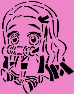 Nezuko Kamado stencil 3