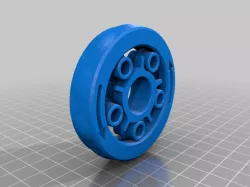 Rotary Clutch Bearing in Single Print - Rotates only one way, No assembly