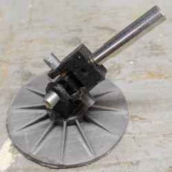 Sanding disk for drill using old orbital sander pads