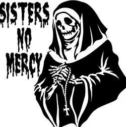 Skeleton Nun stencil