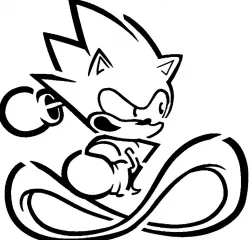 Sonic the Hedhog stencil 4