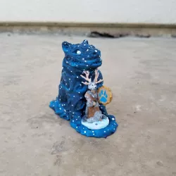 Spirit Wolf Miniature Base (Heroic / 28mm)