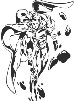 Superman stencil 7