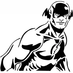 The Flash stencil 3