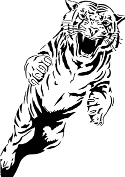 Tiger stencil 3