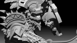 TLAHUICOTL THE SAURIAN GLADIATOR - (Extra Skulls)
