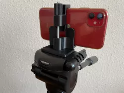 Tripod phone mount with Hama Star 63 adapter