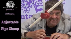 3D Printed Adjustable Swivel Pipe Clamp for 1/2" PVC EMT and Wood Dowelling