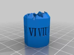 Acid Damage Dice with numbers in Greek Symbols