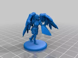 angel female warrior , chain and shield