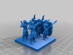 Armor Elf Spear Archer Squad - Made with Desktop Hero 2 & Edited with Blender