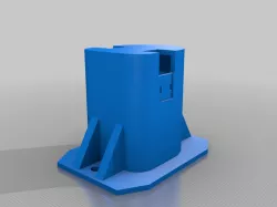 Battery connector tower with flanges and ribs