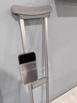 crutch phone holder