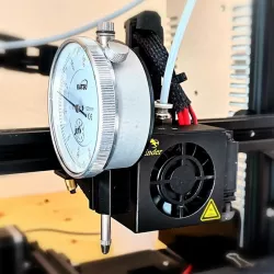 Dial Indicator Gauge Holder Sidemount for X axis bar carriage for Ender 3 (CC-BY)
