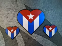 Heart-shaped Cuban Flag