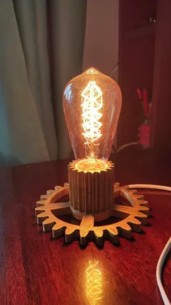 Lamp stand steampunk gear E27