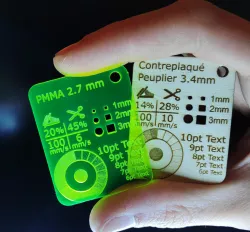 Mini Laser cutting material template