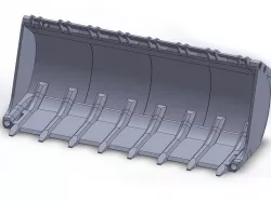 Modular 3D Printed Loader Bucket for use with Lego Technic MOCs