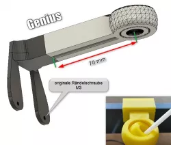 PTFE Tube Filament Guide, Remix for Artillery Genius