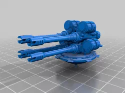 Quad autocannon for mecha knight carapace
