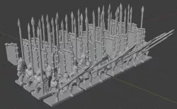 Samurai Spearmen Yari Ashigaru Wargaming 10mm Nippon Warmaster DBA FoG ACW C&C Ancients