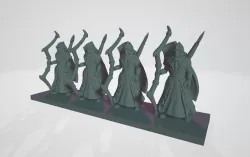 Sea Guard Archer Squad - 4 x 1 Strip - Unofficial Warhammer