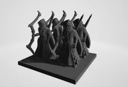 Sea Guard Archer Squad - Square 2 x 2 - Unofficial Warhammer 