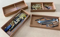 Stackable tool storage trays