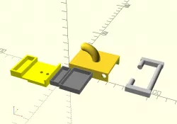 Towel rack_peg with optional rail and secret box -OpenScad