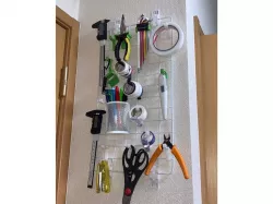 Universal Mesh Panel Wall Mount with Stapler