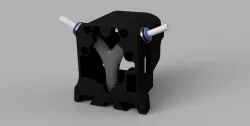 Voron Afterburner see-trough low profile side dual bowden Y-Splitter