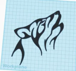 Wall Art (Wolf Head)