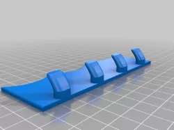  Wave towel hooks in a row glueable 