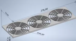 3x 90 mm Computer Fan cover + 2 parts version