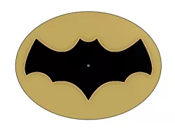Adam West inspired batman chest emblem