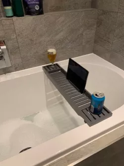 Bath caddy iPad stand