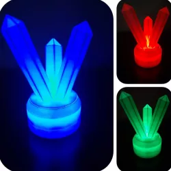 Battery powered LED base for Multicolored Lamp