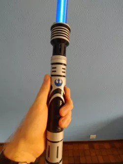 Collapsable Lightsaber with belt clip and blade locker
