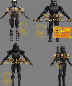 Cosplay Armor - Bad Batch Armor Pack - Star Wars  - All 4 Armor