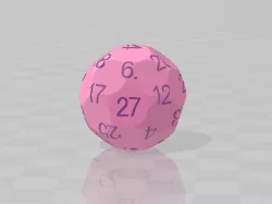 [D27]Truncated Sphere Twenty-seven Sided Die