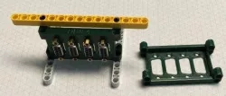 DB-9 connector mounting bracket compatible with lego technic