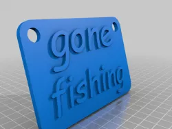 gone fishing plaque 